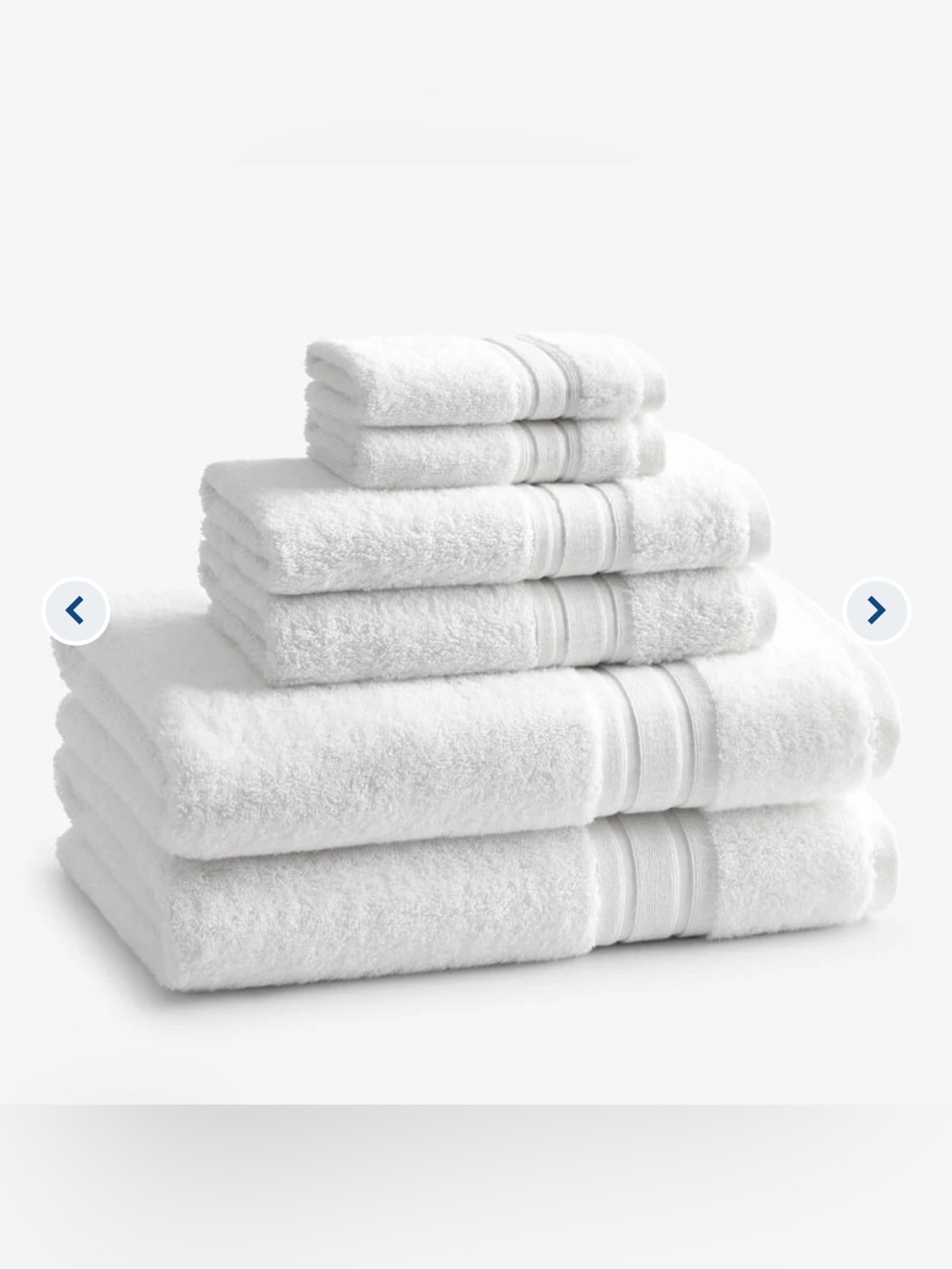 The Company Store Company Cotton 6 Piece Turkish Cotton Bath Towel Set white